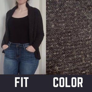 Forever 21 Marled Dark Gray Wool Blend Cardigan